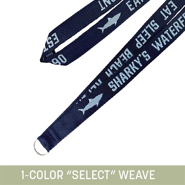 Upgrade promotions with USA-made 1" wide polypropylene lanyard, customizable imprint, vibrant... from ASI 92980 WOV-IN® / Universal Strap/Wov-In Line