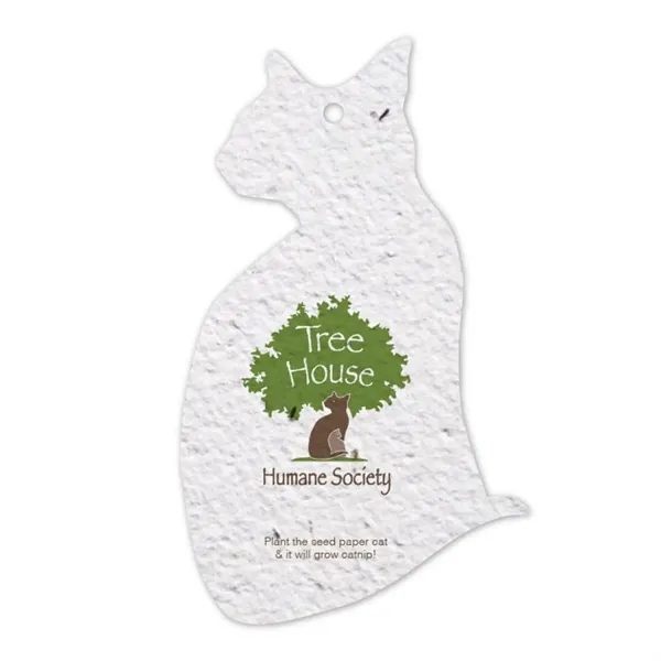 Seed Paper Shape Card, Cat... from ASI 40646 Bloomin Promotions / Bloomin' Promotions™