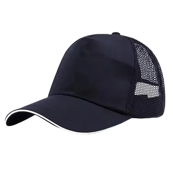 5 panel cotton mesh baseball cap with 1 color silkscreen on... from ASI 37218 Athena Promo (tm)