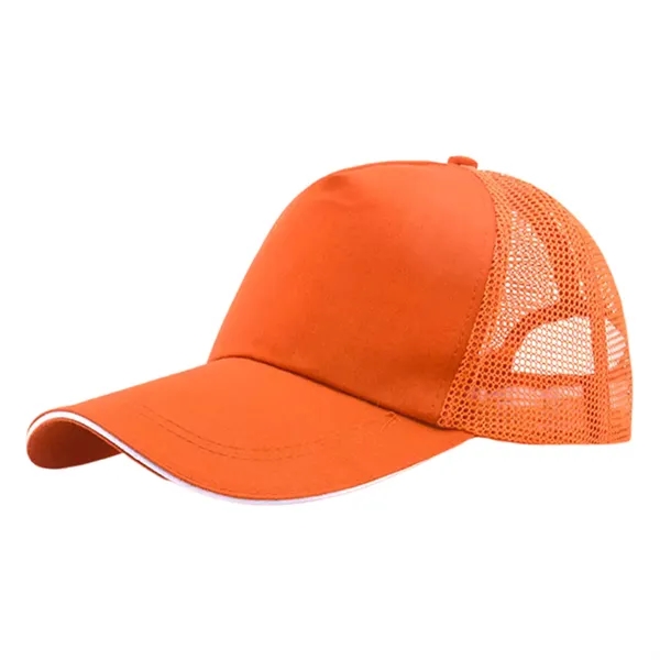 5 panel cotton mesh baseball cap with 1 color silkscreen on... from ASI 37218 Athena Promo (tm)