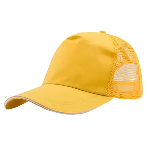 5 panel cotton mesh baseball cap with 1 color silkscreen on... from ASI 37218 Athena Promo (tm)