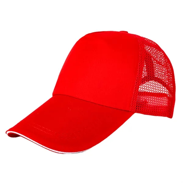 5 panel cotton mesh baseball cap with 1 color silkscreen on... from ASI 37218 Athena Promo (tm)