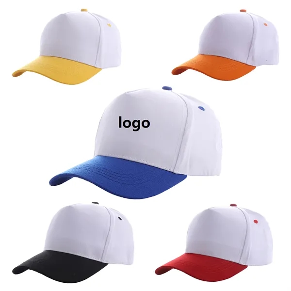 Two-tone structured 5 panel cotton baseball cap with 1 color silkscreen... from ASI 37218 Athena Promo (tm)