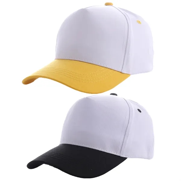 Two-tone structured 5 panel cotton baseball cap with 1 color silkscreen... from ASI 37218 Athena Promo (tm)