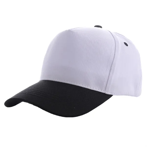 Two-tone structured 5 panel cotton baseball cap with 1 color silkscreen... from ASI 37218 Athena Promo (tm)