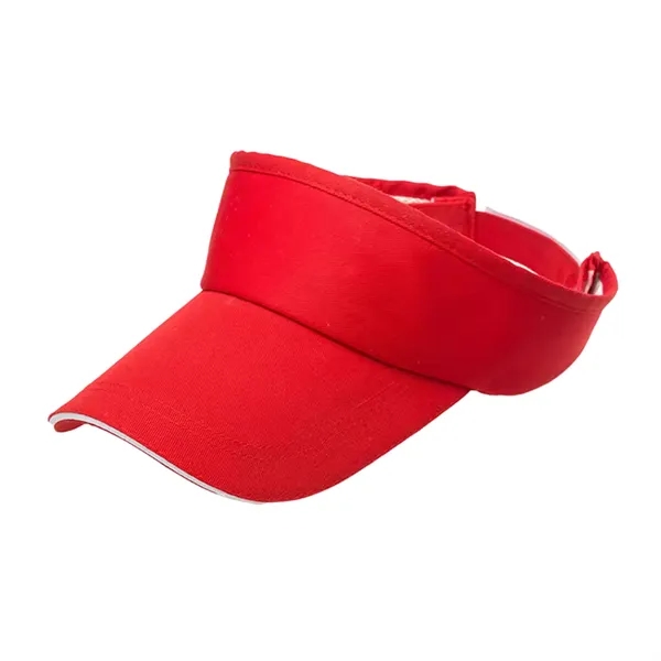 Adjustable cotton sun visor cap with 1 color silkscreen on 1... from ASI 37218 Athena Promo (tm)