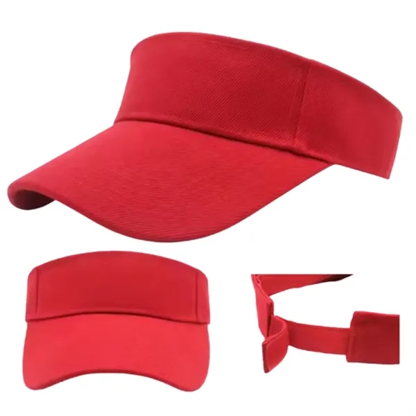 Adjustable cotton sun visor cap with 1 color silkscreen on 1... from ASI 37218 Athena Promo (tm)