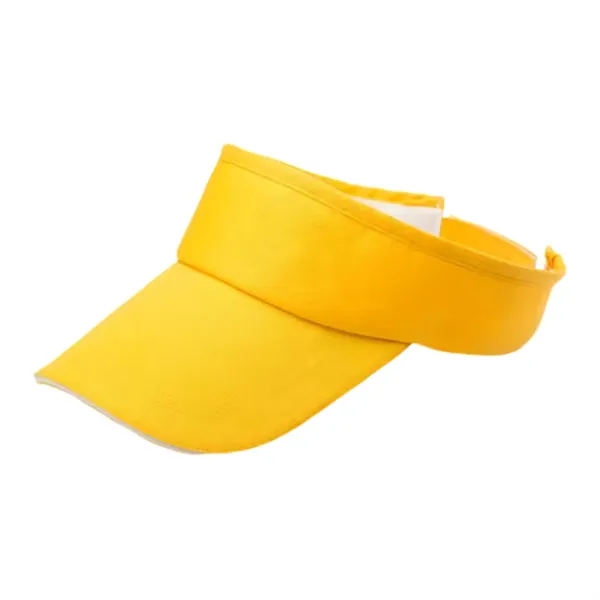 Adjustable cotton sun visor cap with 1 color silkscreen on 1... from ASI 37218 Athena Promo (tm)