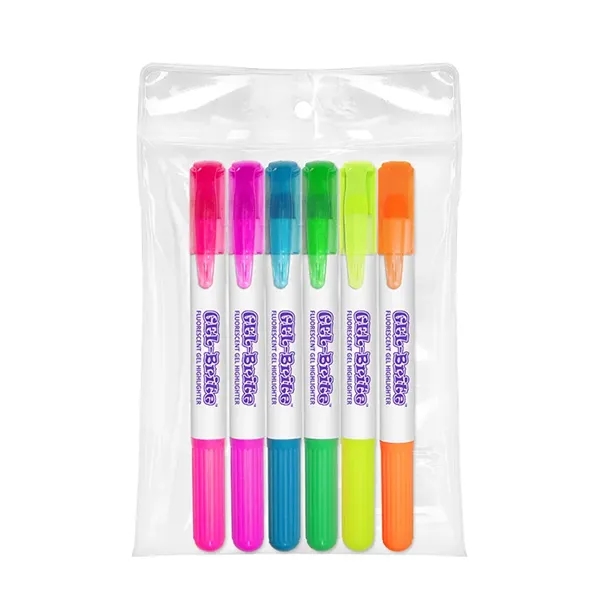 6 Fluorescent Gel Highlighters in Plastic Pouch... from ASI 67675 Liqui-Mark Corp