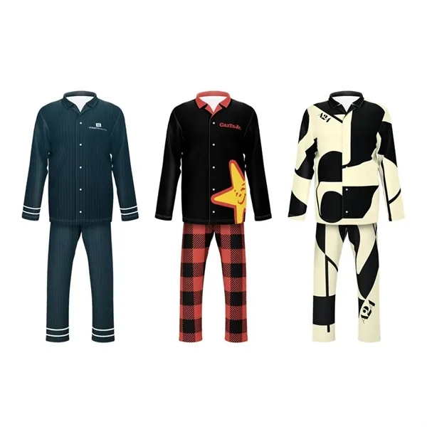 Dye sublimated long sleeved shirt and long pant pajama set... from ASI 88060 Snugz/USA Inc
