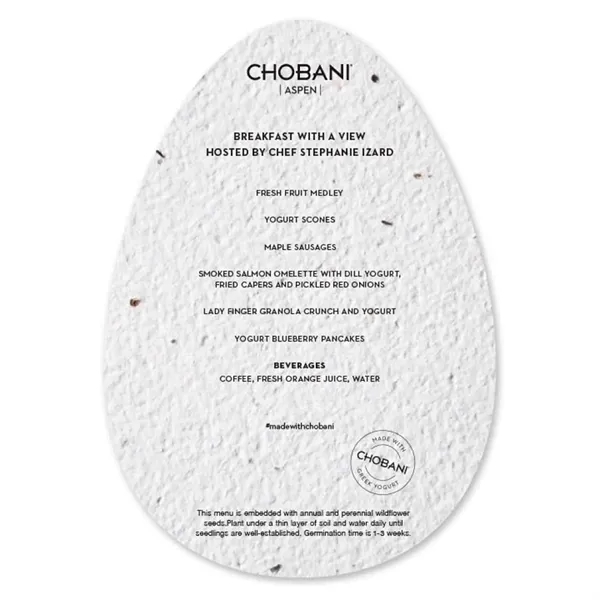 Seed Paper Shape Card, Egg... from ASI 40646 Bloomin Promotions / Bloomin' Promotions™