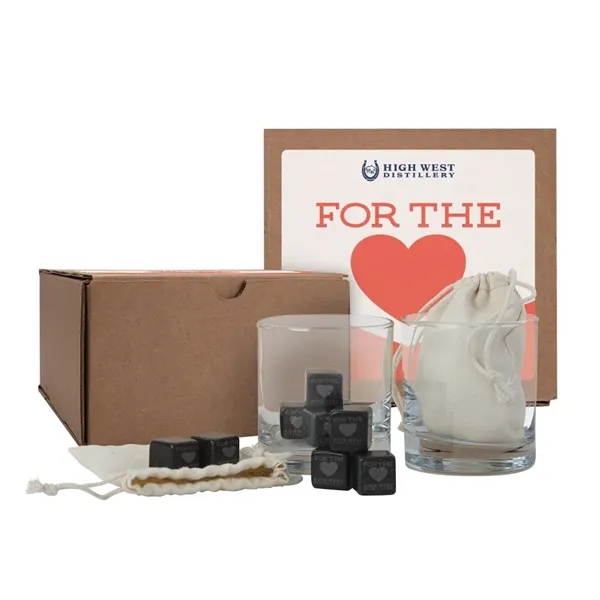 Cardboard giftbox with two 8 oz. whiskey glasses and two sets... from ASI 88060 Snugz/USA Inc / SnugZ USA®