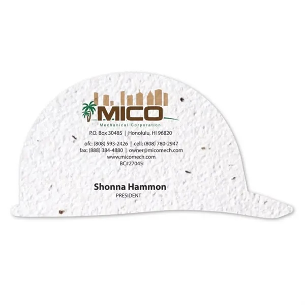 Seed Paper Shape Card, Construction Hat... from ASI 40646 Bloomin Promotions / Bloomin' Promotions™
