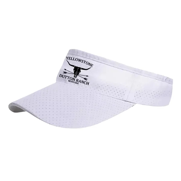 Adjustable quick dry polyester visor cap with 1 color silkscreen on... from ASI 37218 Athena Promo (tm)