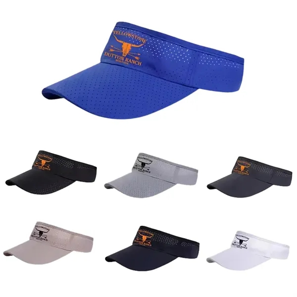 Adjustable quick dry polyester visor cap with 1 color silkscreen on... from ASI 37218 Athena Promo (tm)