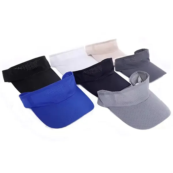 Adjustable quick dry polyester visor cap with 1 color silkscreen on... from ASI 37218 Athena Promo (tm)