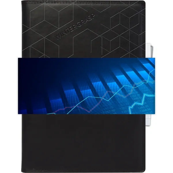 Leather refillable notebook w thread sewn book binding, graphic wrap,deboss, bookmarks,... from ASI 91340 Journalbooks/Timeplanner Calendars