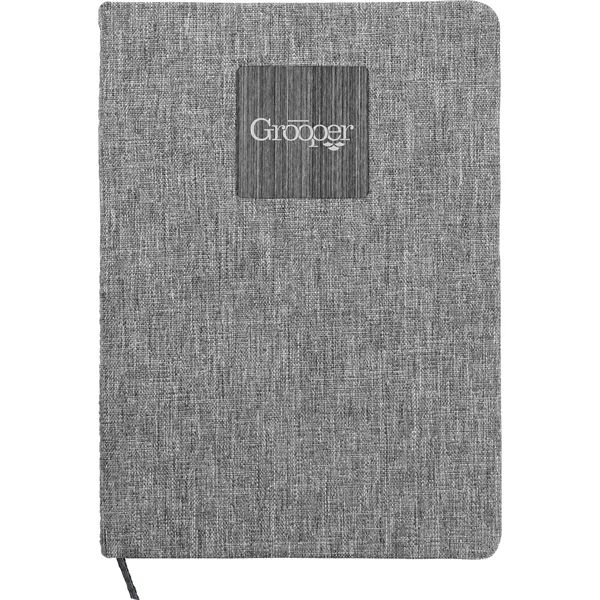 Heathered Recycled Notebook with Metal Accent... from ASI 30208 A P Specialties / AP Specialties