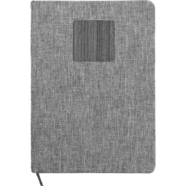 Heathered Recycled Notebook with Metal Accent... from ASI 30208 A P Specialties / AP Specialties