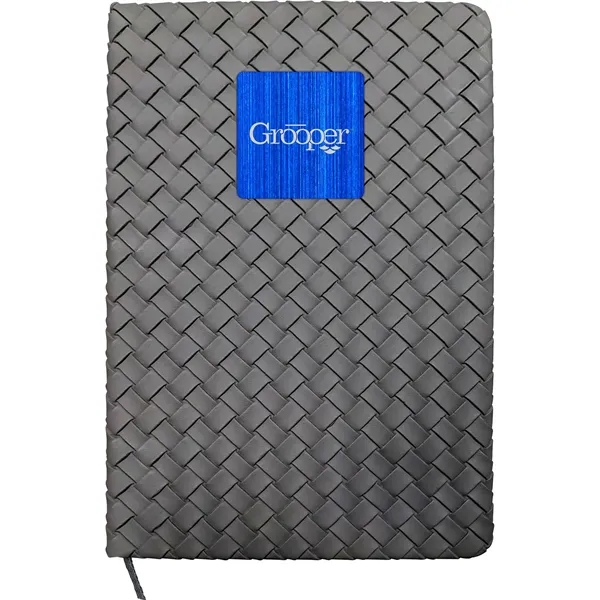 Woven Notebook with Metal Accent... from ASI 30208 A P Specialties / AP Specialties