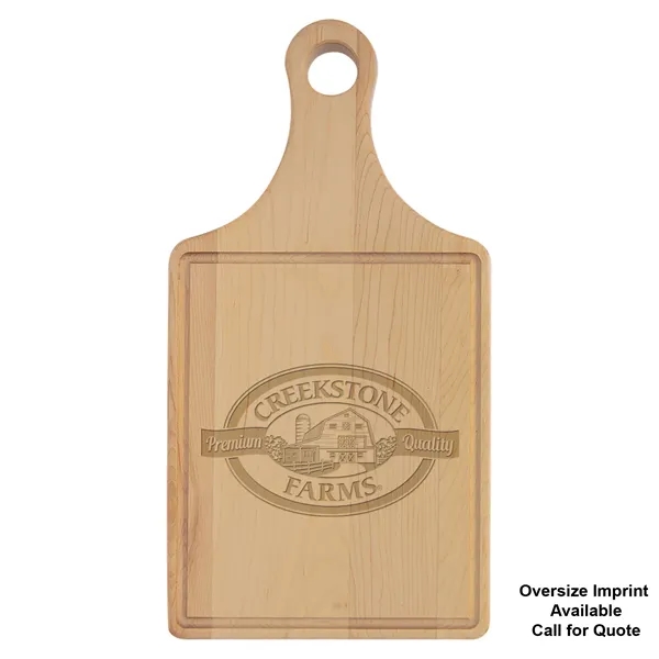 13.5" x 7" Maple Paddle Cutting Board with Juice Grooves.... from ASI 74601 Calico