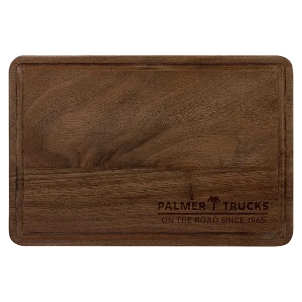 9" x 6" Walnut cutting board with juice grooves.... from ASI 74601 Calico