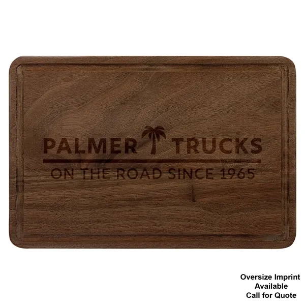 9" x 6" Walnut cutting board with juice grooves.... from ASI 74601 Calico