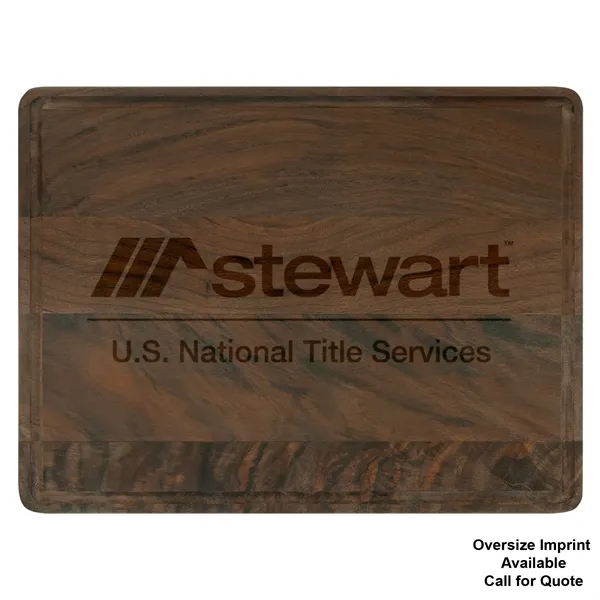 11.5" x 8.75" Walnut cutting board with juice grooves.... from ASI 74601 Calico