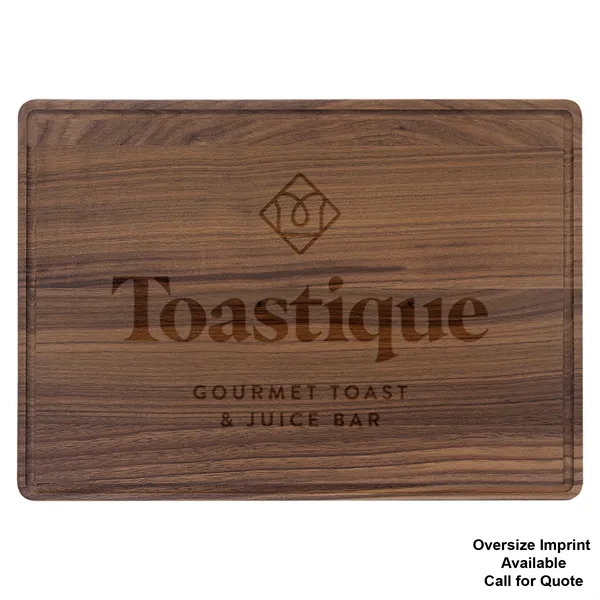 13.75" x 9.75" Walnut cutting board with juice grooves.... from ASI 74601 Calico