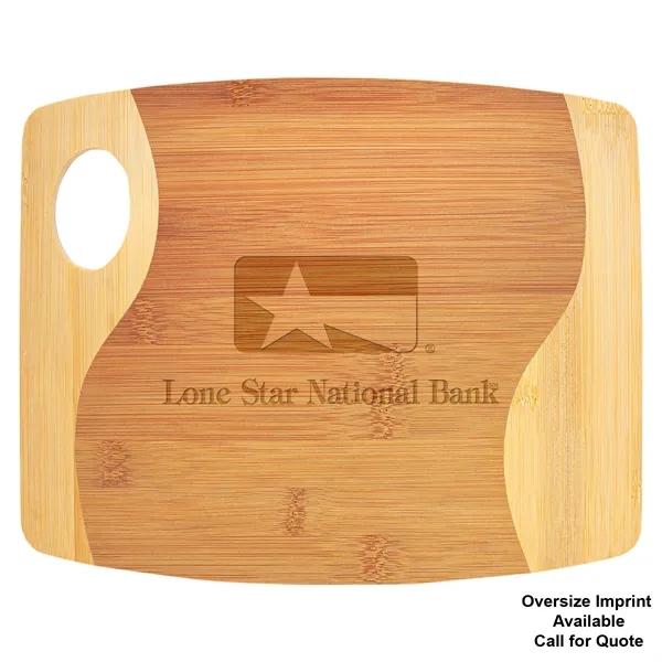 11" x 9" x 5/16" curved rectangular bamboo cutting board with... from ASI 74601 Calico
