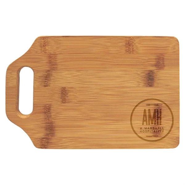 9" x 6" x 3/8" bamboo wood cutting board with cutout... from ASI 74601 Calico