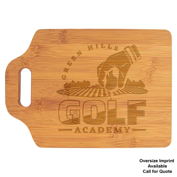 11" x 7.75" x 1/2" bamboo wood cutting board with cutout... from ASI 74601 Calico