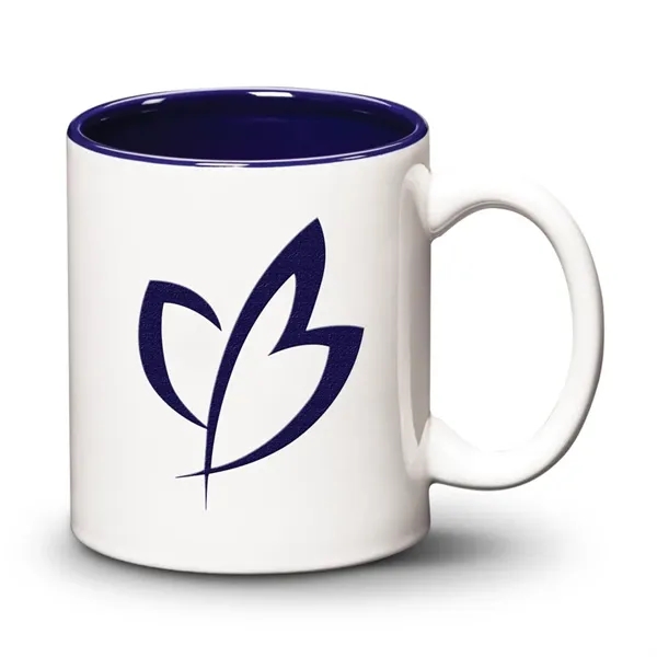 White 11 oz. ceramic mug with an inside complimenting color.... from ASI 84592 St Regis Group