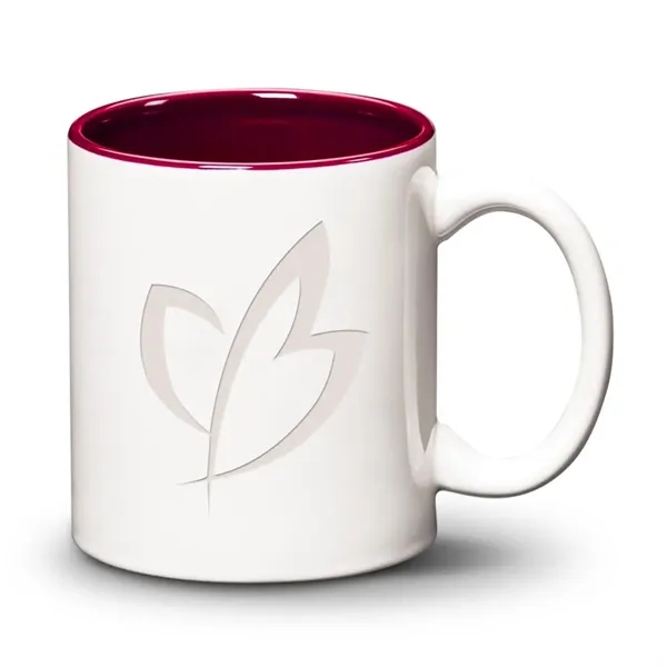 White 11 oz. ceramic mug with an inside complimenting color.... from ASI 84592 St Regis Group