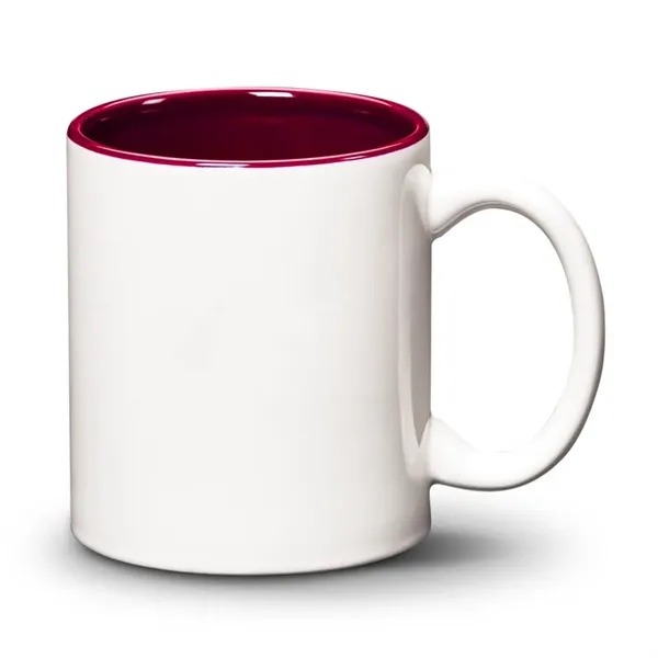White 11 oz. ceramic mug with an inside complimenting color.... from ASI 84592 St Regis Group