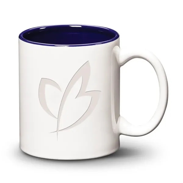 White 11 oz. ceramic mug with an inside complimenting color.... from ASI 84592 St Regis Group