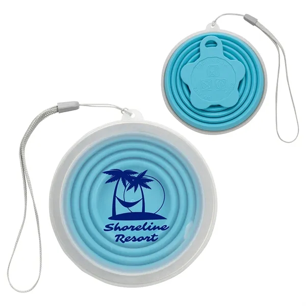 9 oz Collapsible Silicone Cup with Lid... from ASI 36730 Ariel Premium Supply Inc