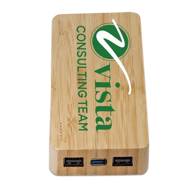 Hayes Street 10000mah Bamboo Power Bank with Wireless Charger is a... from ASI 90154 Sunjoy Group Inc