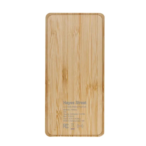Hayes Street 10000mah Bamboo Power Bank with Wireless Charger is a... from ASI 90154 Sunjoy Group Inc
