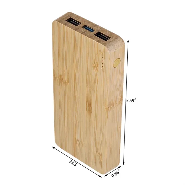 Hayes Street 10000mah Bamboo Power Bank with Wireless Charger is a... from ASI 90154 Sunjoy Group Inc