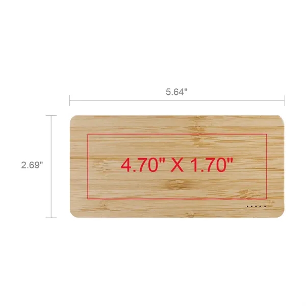 Hayes Street 10000mah Bamboo Power Bank with Wireless Charger is a... from ASI 90154 Sunjoy Group Inc