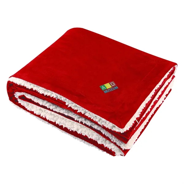 Sherpa blanket, 60" x 50", 100% polyester fleece.... from ASI 61125 Hit Promotional Products / Hit®