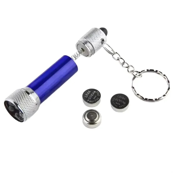 Single mini LED flashlight in aluminum alloy casing with carabiner and... from ASI 37218 Athena Promo (tm)
