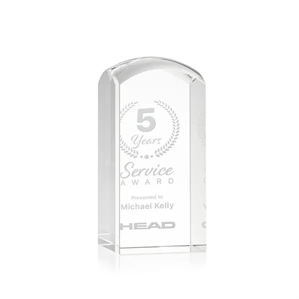 Tall and sleek optical crystal award with smooth rounded top.... from ASI 84592 St Regis Group / St Regis