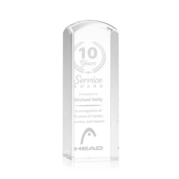 Tall and sleek optical crystal award with smooth rounded top.... from ASI 84592 St Regis Group / St Regis