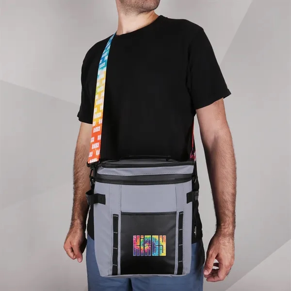 A custom adjustable 1.5-inch shoulder bag strap with full-color, double-sided printing.... from ASI 61966 HPG / HPG Gold Best Promotions USA