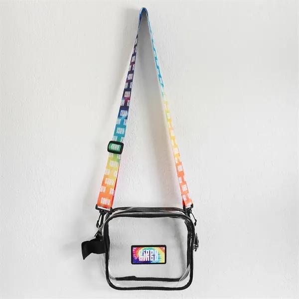 A custom adjustable 1.5-inch shoulder bag strap with full-color, double-sided printing.... from ASI 61966 HPG / HPG Gold Best Promotions USA