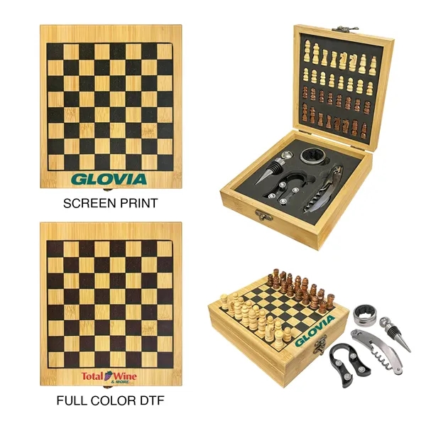 Inside this chess board is a 32pc chess set along with... from ASI 52710 Lincoln Line