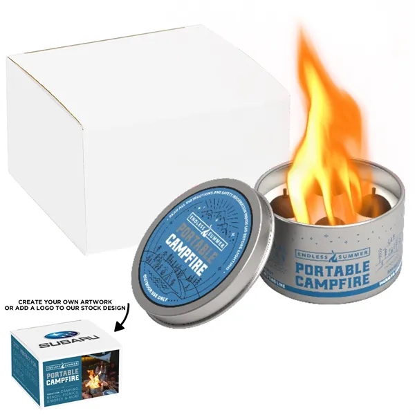 This original portable fire pit with custom box is reusable w/... from ASI 71685 Midnite Snax®