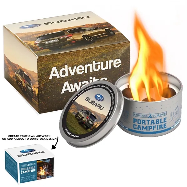 This original portable fire pit with custom box is reusable w/... from ASI 71685 Midnite Snax®